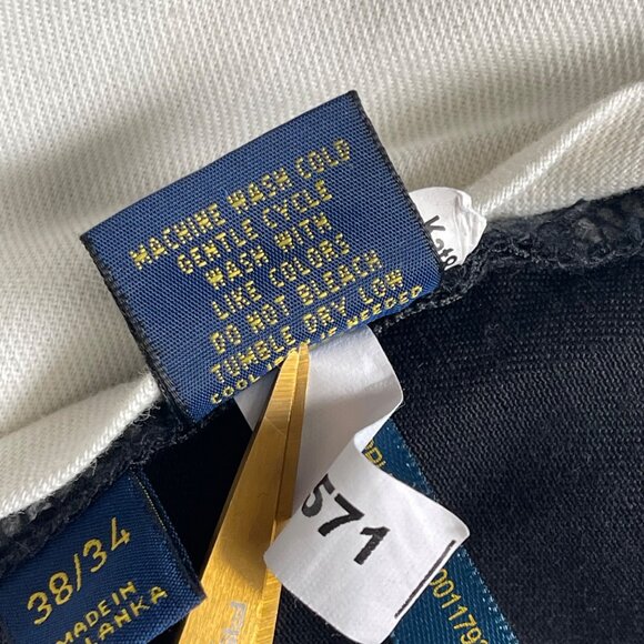 Polo Ralph Lauren Classic Fit Pleated Pants Men's Size 38 X 34 100% Cotton Black - Picture 7 of 13